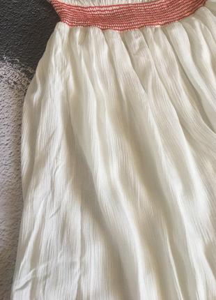 Платье zara  белое с поясом резинка m 385 фото