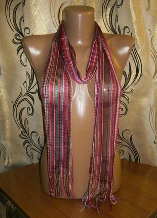Ажурный плетеный шарф / пояс / повязка на голову2 фото