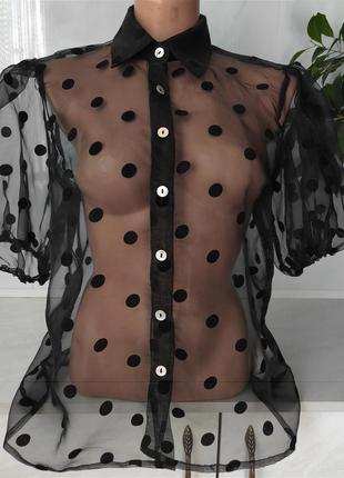 Шикарная воздушная блуза mochy размер m2 фото