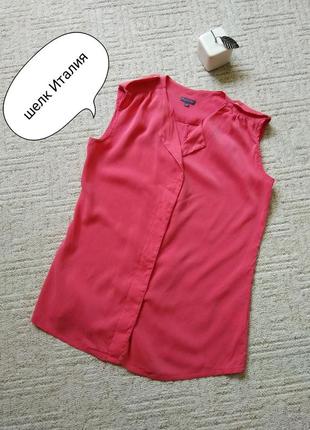 Блуза шелк италия, натуральный шелк, шелковая блуза размер 36