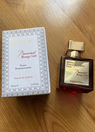 Maison francis kurkdjian baccarat rouge 540 extrait de parfum (тестер) 70 ml.