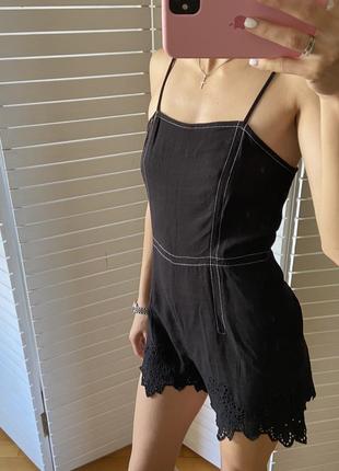 Плаття ромпер комбінезон zara чорне платье сукня1 фото