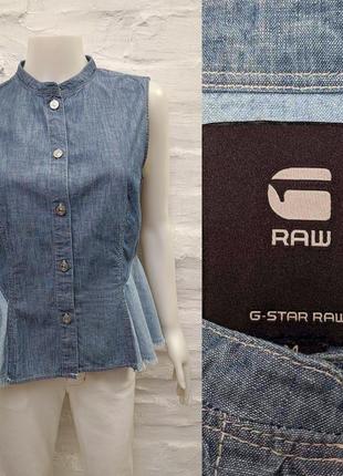 G-star raw стильная рубашка без рукавов из тонкого денима