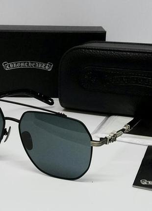 Chrome hearts модні чоловічі сонцезахисні окуляри чорні в металі дужки чорний перламутр