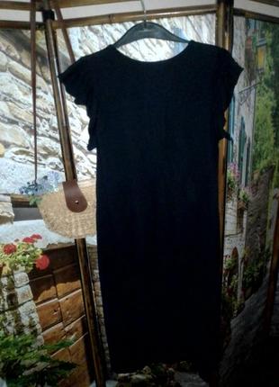 Трикотажна сукня-міді з написом5 фото