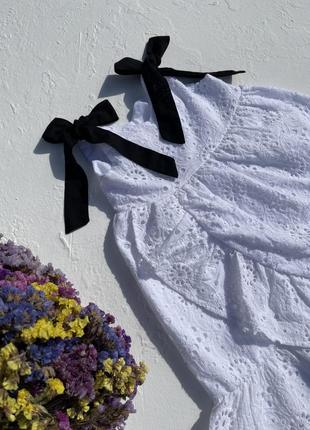 Біла сукня з прошви святковий сарафан на завязках4 фото