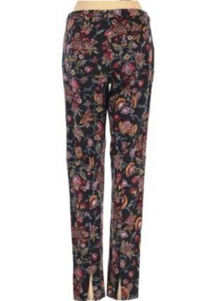 Скіні вузькі брюки в квітковий принт topshop petite