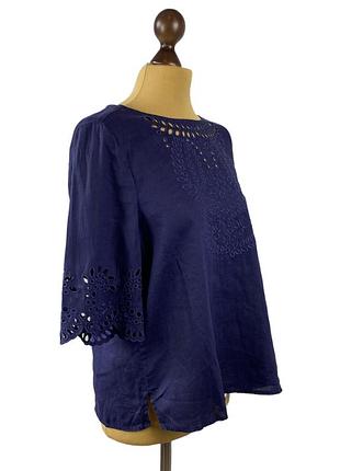 100% лляної топ з вишивкою2 фото