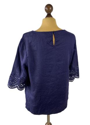 100% лляної топ з вишивкою4 фото