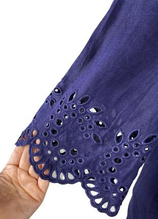 100% лляної топ з вишивкою8 фото