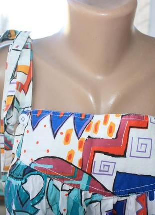 Оригинальное винтажное платье сарафан в яркий принт5 фото