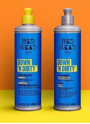 Шампунь, кондиціонер детокс для волосся tigi bed head down 'n dirty1 фото