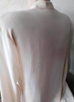 Натуральный шелк, кремовая блузочка4 фото