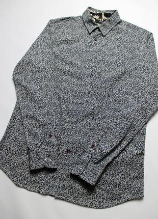 Мужская рубашка diesel - small pattern slim fit shirt6 фото