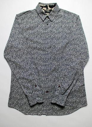 Мужская рубашка diesel - small pattern slim fit shirt1 фото