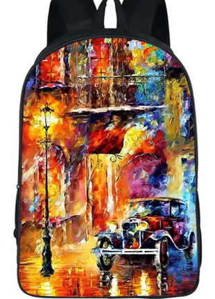 Рюкзак кольорового зображення принт картина афремова місто вулиця місткий дт665