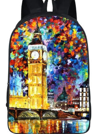 Рюкзак цветной изображение принт картина афремова город биг бен башня лондон вместительный дт665