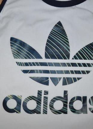 Майка адідас біг лого adidas світла біла з принтом big logo2 фото