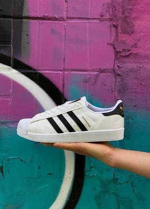 Чоловічі кросівки adidas superstar white black