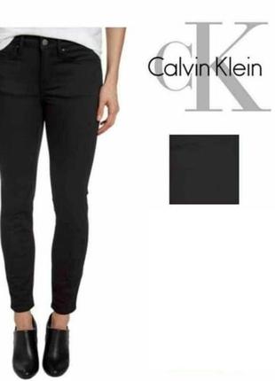 Джинсы calvin klein w 30 l 32 скинни узкие облегающие плотные кляйн чёрные прямые