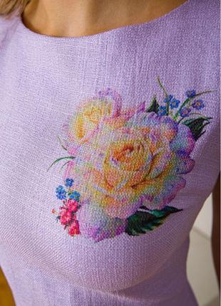 5 кольорів бузковий колір сукні льон в квітковий принт весна літо якість супер міні 42 44 46 48 xs