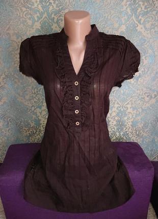 Летняя нежная хлопкая блуза блузка блузочка р.м