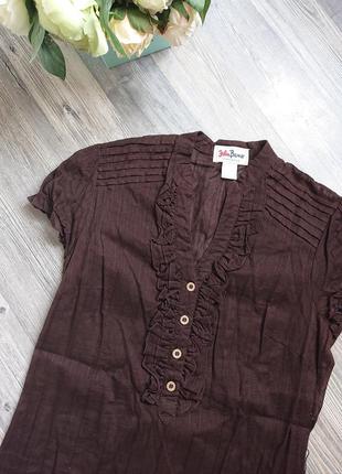 Летняя нежная хлопкая блуза блузка блузочка р.м7 фото