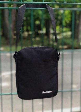 Барсетка мужская черная с лого reebok