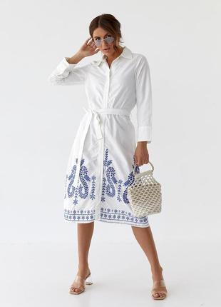 Трендова сукня плаття мереживна сорочка вишиванка в етно стилі турція