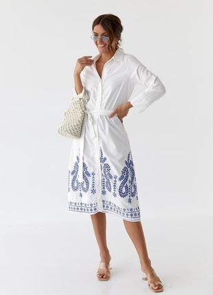 Трендова сукня плаття мереживна сорочка вишиванка в етно стилі турція2 фото
