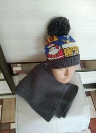 Шапка зимова , шарф