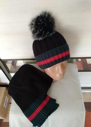 Шапка зимова , шарф