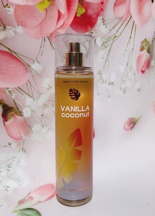 Міст (парфумований спрей) для тіла vanilla coconut від bath and body works