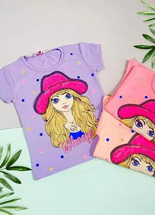 🐨гарна футболка для дівчинки з паєтками