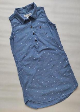 Платье рубашка джинсовое h&m на девочку, р. 140