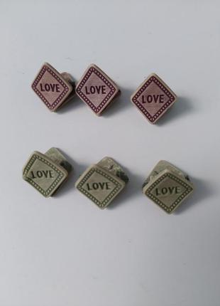 Шпильки коабики маленькі love 6 шт