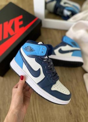 Кроссовки nike air jordan retro high blue