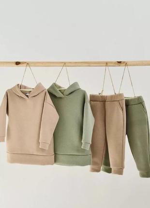 Теплий костюм на флісі, на ріст 80-146см