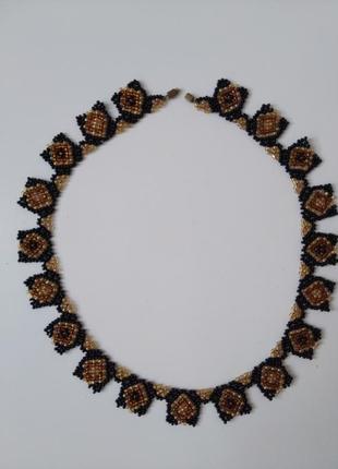 Ожерелье из бисера в национальном стиле, ручная работа8 фото