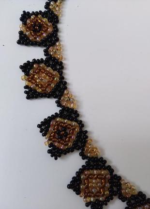 Ожерелье из бисера в национальном стиле, ручная работа6 фото