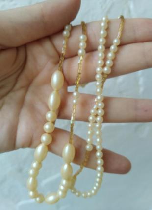 Намисто під перли з бісером в ретро стилі ручна робота