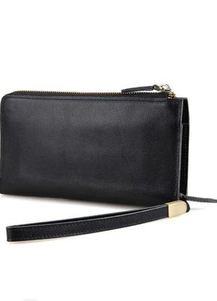 Чоловічий клатч чорний шкіряний