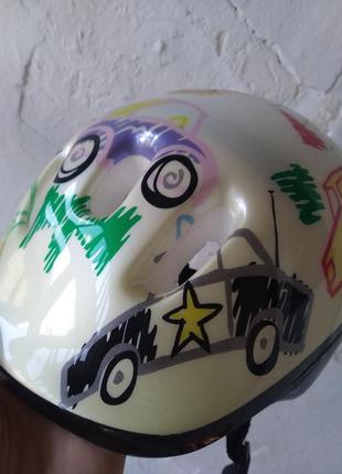 Новый детский шлем с машинками для мальчика для катания на любом транспорте9 фото