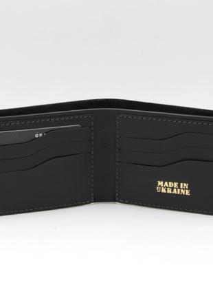 Небольшой кошелёк с гравировкой слава зсу, мужское портмоне из натуральной кожи, коричневое портмоне из кожи2 фото