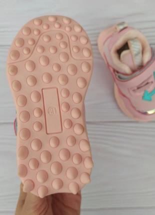Кросівки дитячі утеплені рожеві для дівчинки хайтопи6 фото