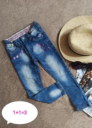 Класні джинси на дівчинку з вишивкою/штани/брюки
