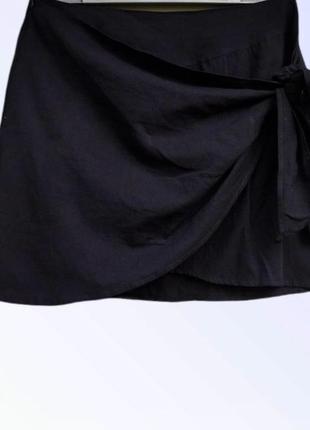 Стильная хлопковая юбка с бантом5 фото