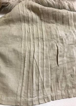 Платье льняное вискозное бежевое летняя туника плаття👗з льону віскозне літня туніка р.xl-xxl4 фото
