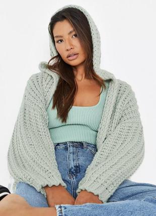 Стильний плетений жіночий кардиган оверсайз missguided2 фото