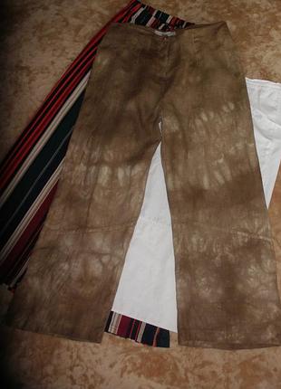 Льняные укороченніые брюки кюлоты rosie's l.f.coll тай дай